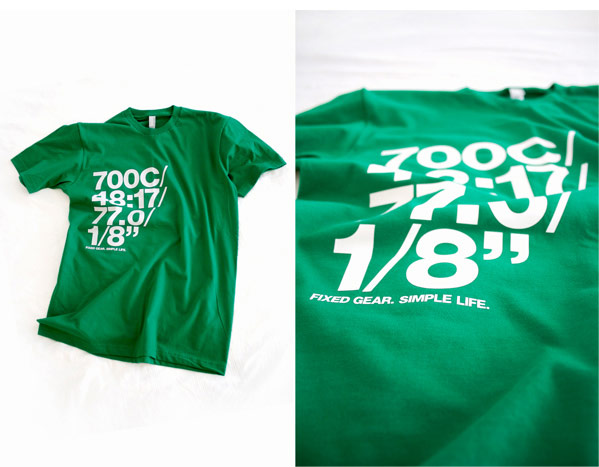 Vinyl print on American Apparel tee