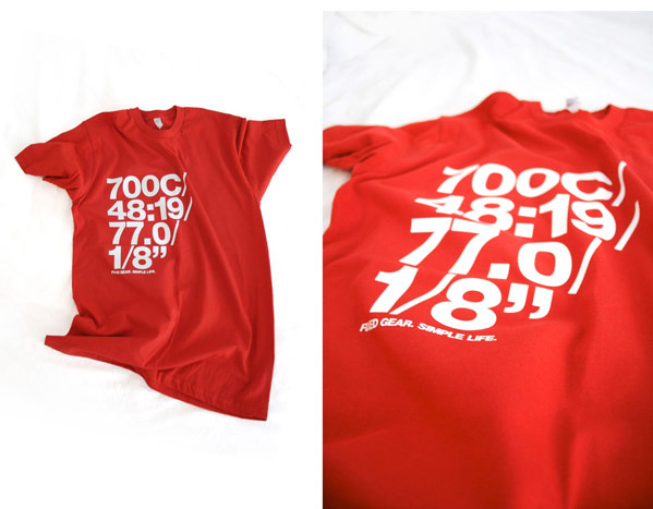 Vinyl print on American Apparel tee